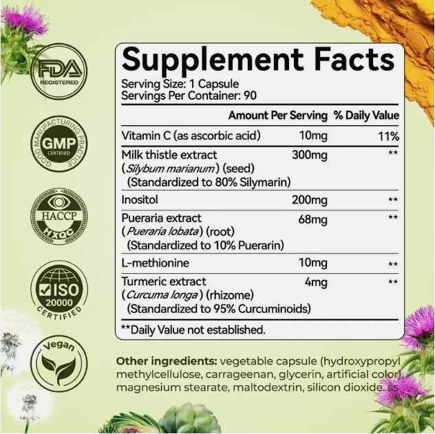 MilkThistle® Cardo Mariano | Detox Hepático & Limpieza de Colon