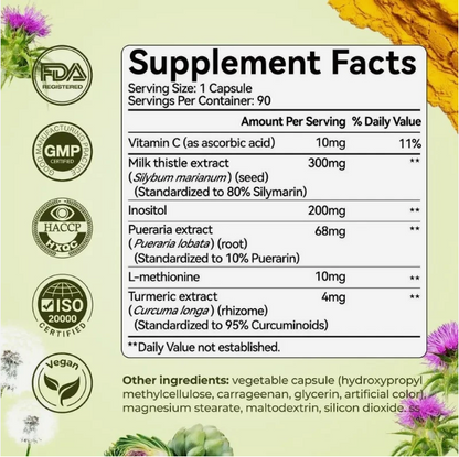 MilkThistle® Cardo Mariano | Detox Hepático & Limpieza de Colon