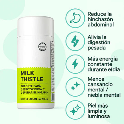 MilkThistle® Cardo Mariano | Detox Hepático & Limpieza de Colon