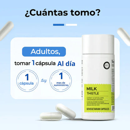 MilkThistle® Cardo Mariano | Detox Hepático & Limpieza de Colon
